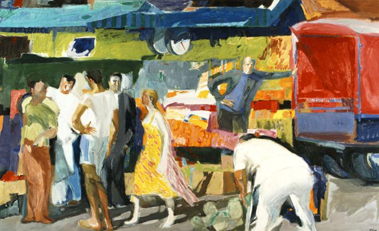 Street market, c.1982 - Panayiotis Tetsis