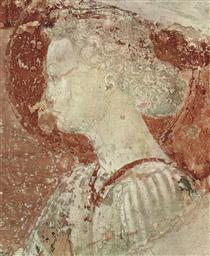 Fresco in the cloister of San Miniato al Monte Loggia in Florence - Паоло Учелло