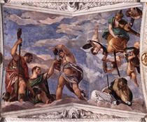 Bacchus, Vertumnus and Saturn - Паоло Веронезе