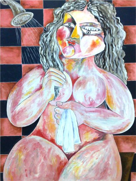 Woman Enjoying The Shower - Парітош Сен