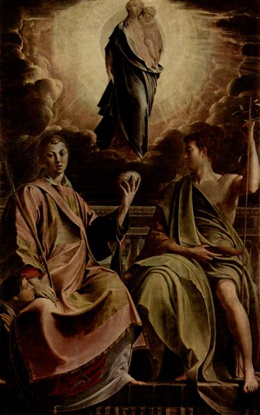 Madonna with St. Stephen and St. John the Baptist, 1539 - 1540 - 弗蘭西斯科．帕米賈尼諾