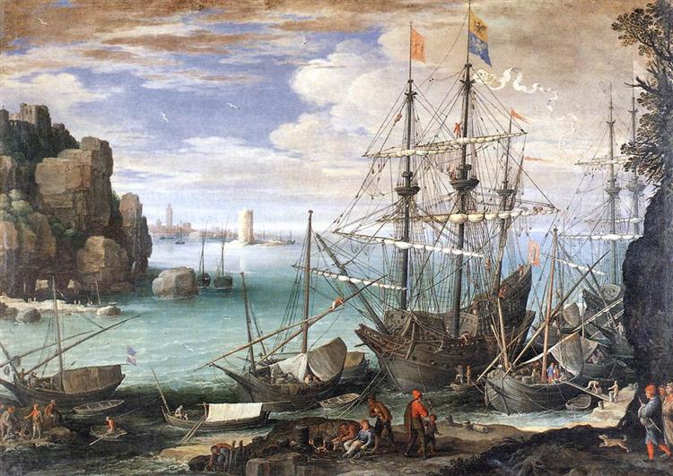 View of a Port, 1607 - Пауль Бріль