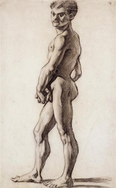A male nude, 1863 - 塞尚