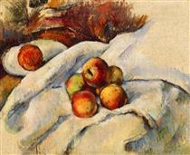 Apples on a Sheet - Paul Cezanne