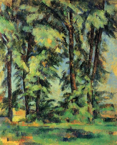 Large Trees at Jas de Bouffan, 1887 - Поль Сезанн
