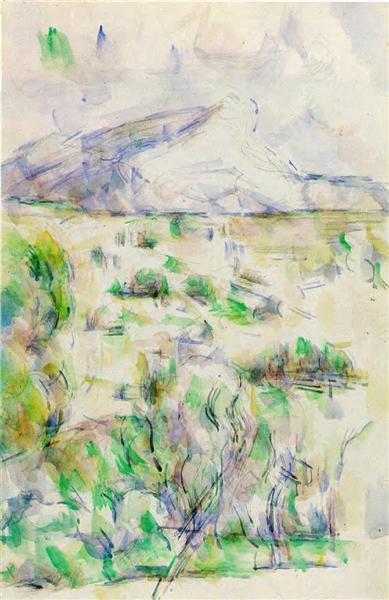 Mont Sainte-Victoire Seen from les Lauves, c.1903 - 塞尚