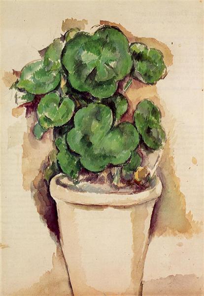 Pot of Geraniums, c.1885 - Поль Сезанн