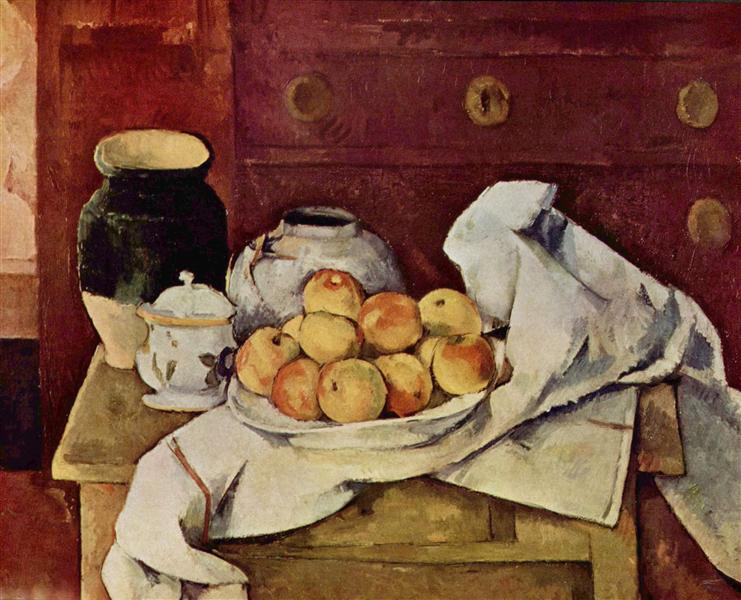 Still Life with a Chest of Drawers, c.1887 - 塞尚