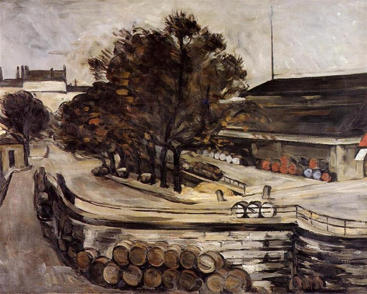 The Wine Market at Jussieu, 1872 - Paul Cezanne