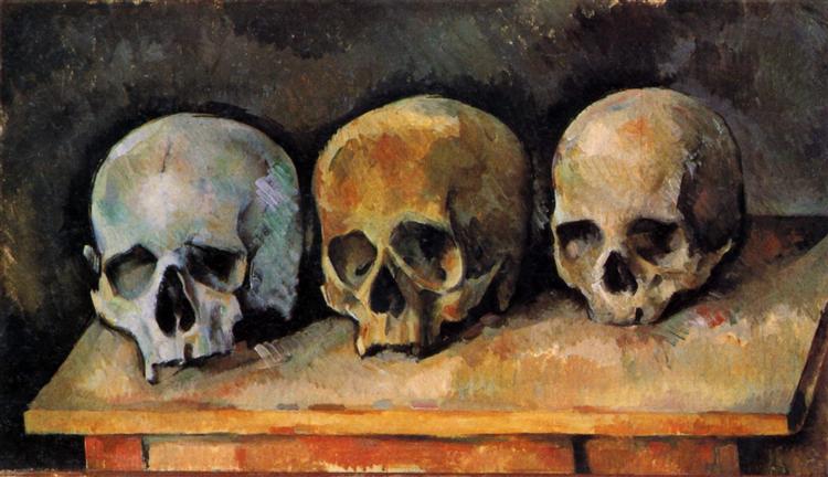 The Three Skulls, c.1900 - 塞尚