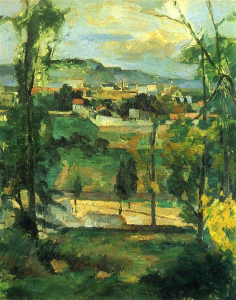 Village behind Trees, 1879 - Paul Cezanne