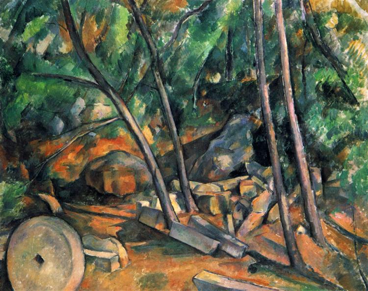Woods with Millstone, 1894 - Paul Cézanne