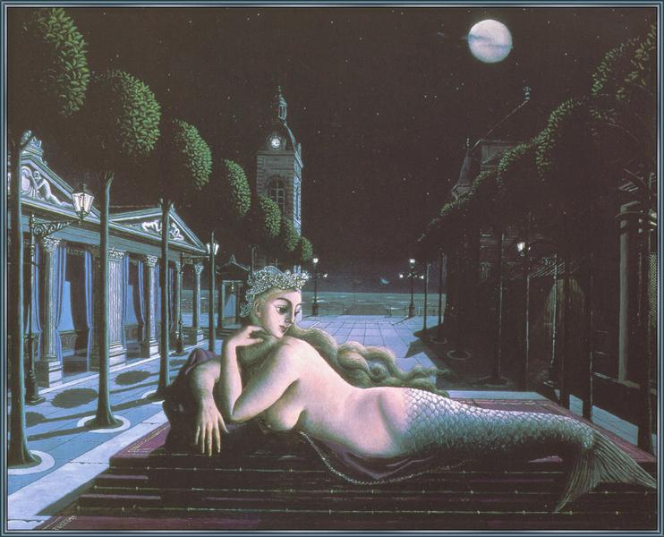 A Siren In Full Moonlight - Paul Delvaux