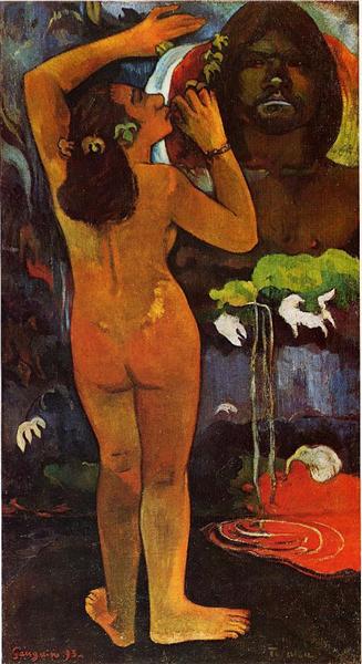 Hina, Moon Goddess and Te Fatu, Earth Spirit, 1893 - Paul Gauguin