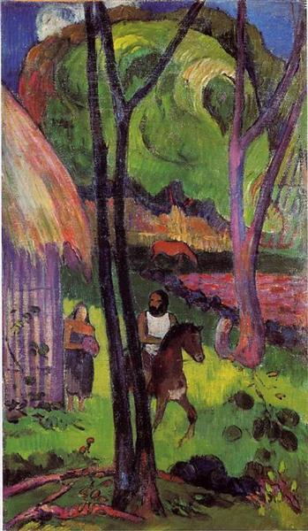 The rider in front of the hub, 1892 - Paul Gauguin