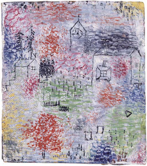 Small Landscape with the village church, 1925 - Paul Klee