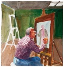 Pintando um Autorretrato - Paul Wonner