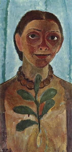 The Painter with Camellia Branch (Self-Portrait), 1907 - Paula Modersohn-Becker