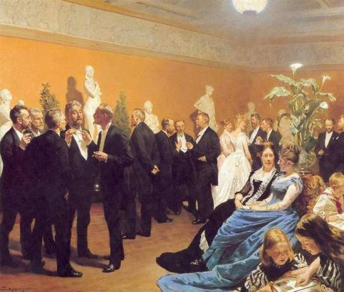 Meeting at the Museum, 1888 - Peder Severin Krøyer