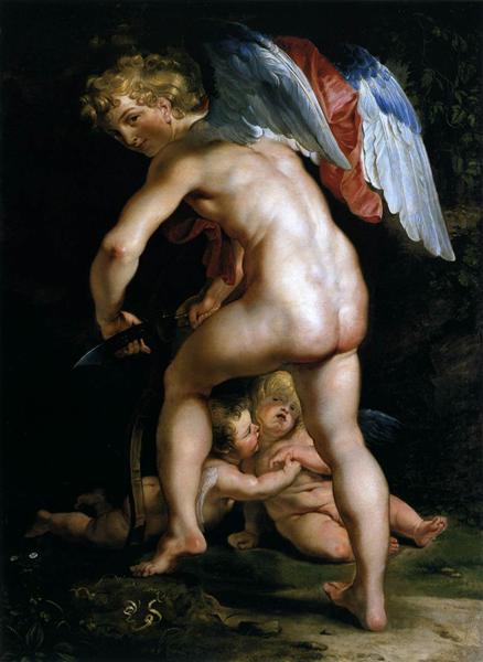 Cupid Making His Bow, 1614 - Пітер Пауль Рубенс