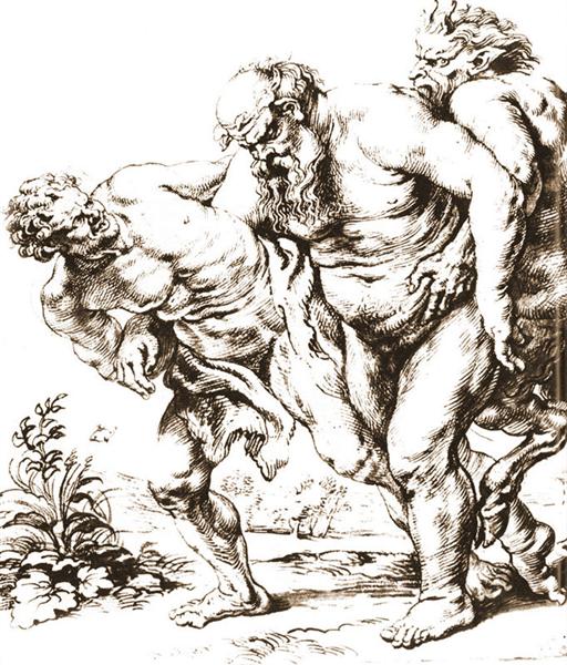 Silenus (or Bacchus) and Satyrs, c.1616 - 魯本斯