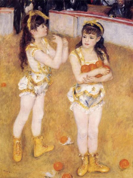 Acrobats at the Cirque Fernando (Francisca and Angelina Wartenberg), 1879 - 雷諾瓦