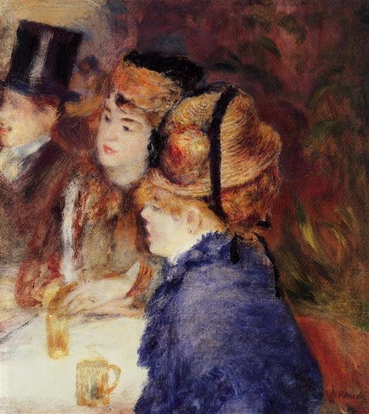 At the Cafe, 1877 - Pierre-Auguste Renoir