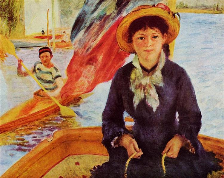 Canoeing (Young Girl in a Boat), 1877 - Pierre-Auguste Renoir