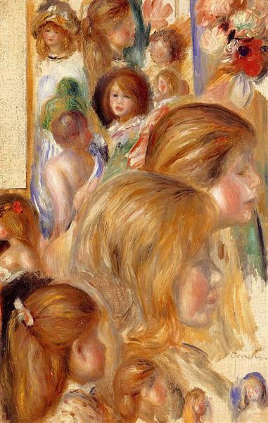 Children`s Heads - Auguste Renoir