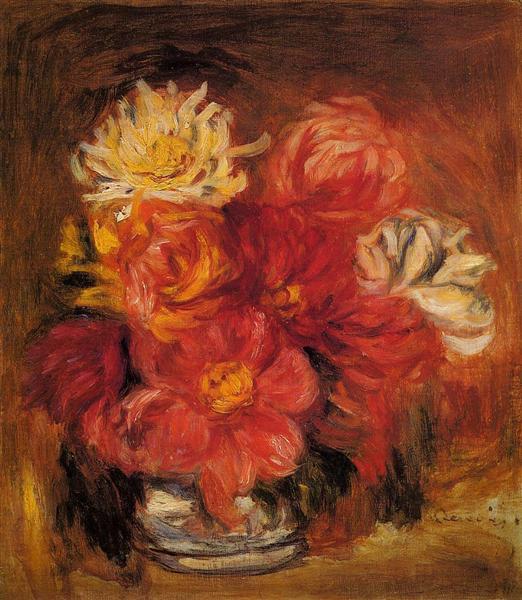 Dahlias, c.1890 - Auguste Renoir