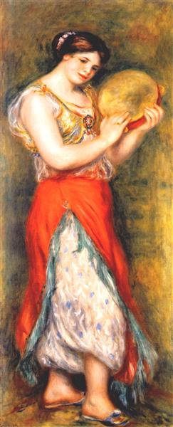 Dancer with Tambourne (Gabrielle Renard), 1909 - 雷諾瓦