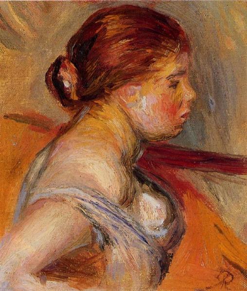 Head of a Young Girl, 1880 - Auguste Renoir