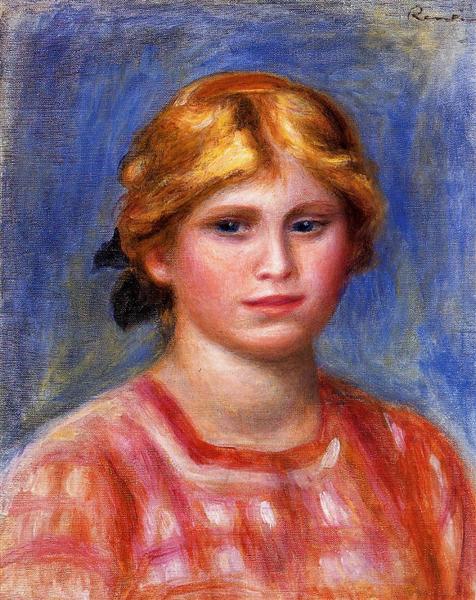 Head of a Young Girl, 1905 - Пьер Огюст Ренуар