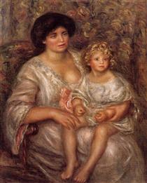 Madame Thurneyssan and Her Daughter - Auguste Renoir