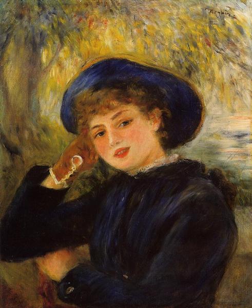 Mademoiselle Demarsy (Woman Leaning on Her Elbow), 1882 - Auguste Renoir