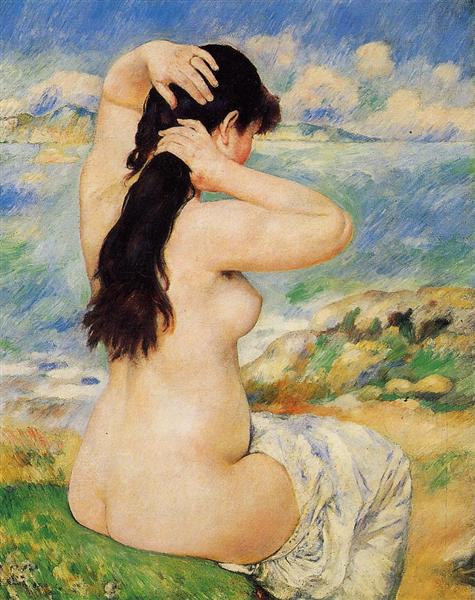 Nude Fixing Her Hair, 1885 - 雷諾瓦
