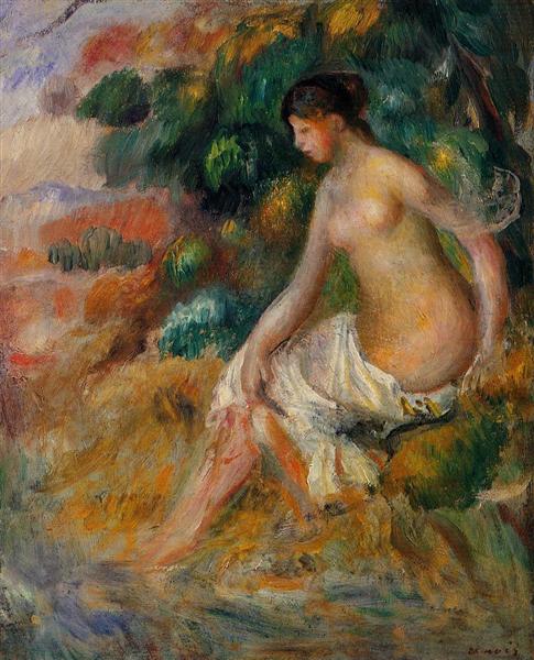 Nude in the Greenery, 1887 - 雷諾瓦