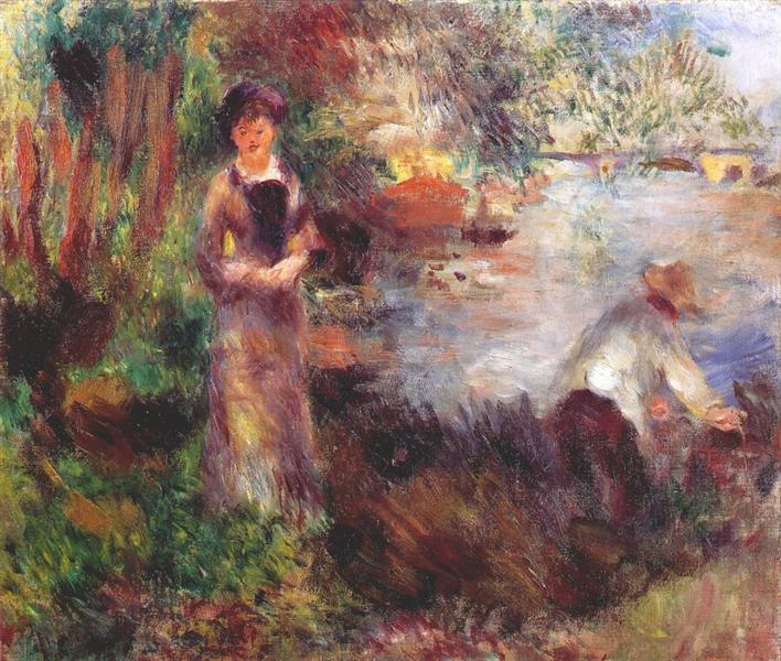 On the banks of the Seine at agenteuil, 1878 - 1880 - Пьер Огюст Ренуар
