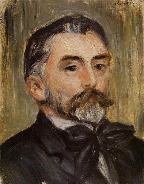 Portrait of Stephane Mallarme, 1892 - 雷諾瓦