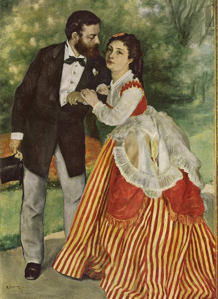 Alfred Sisley and His Wife, 1868 - П'єр-Оґюст Ренуар