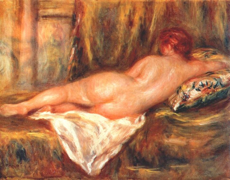 Reclining nude, c.1909 - П'єр-Оґюст Ренуар