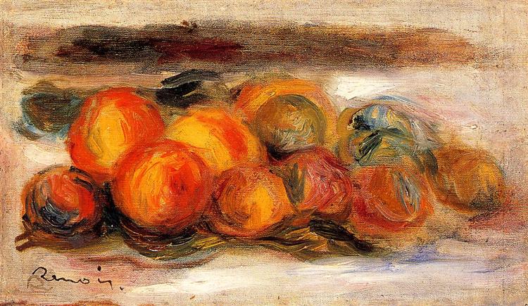 Still Life with Peaches - Auguste Renoir