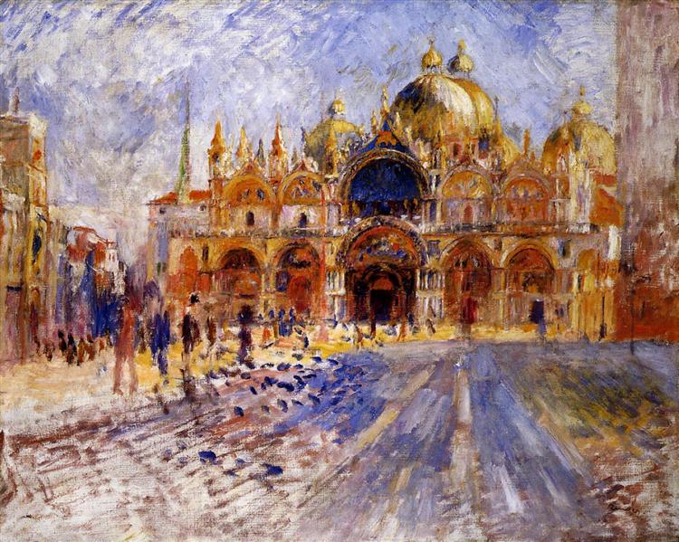 La Place Saint-Marc, Venise, 1881 - Auguste Renoir
