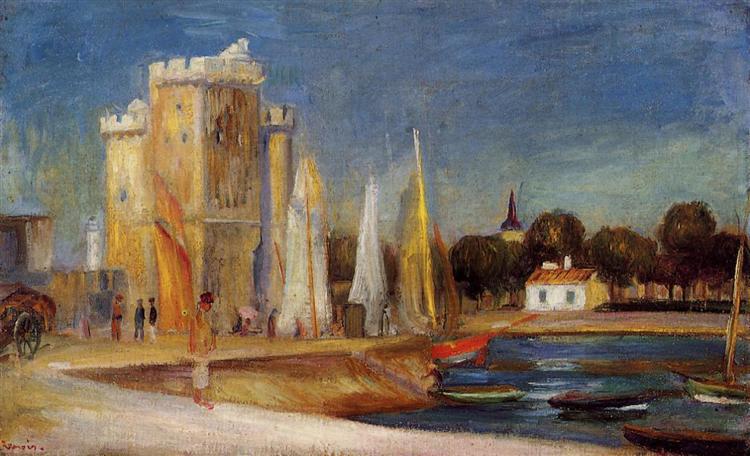 The Port of Rochelle, 1896 - 雷諾瓦