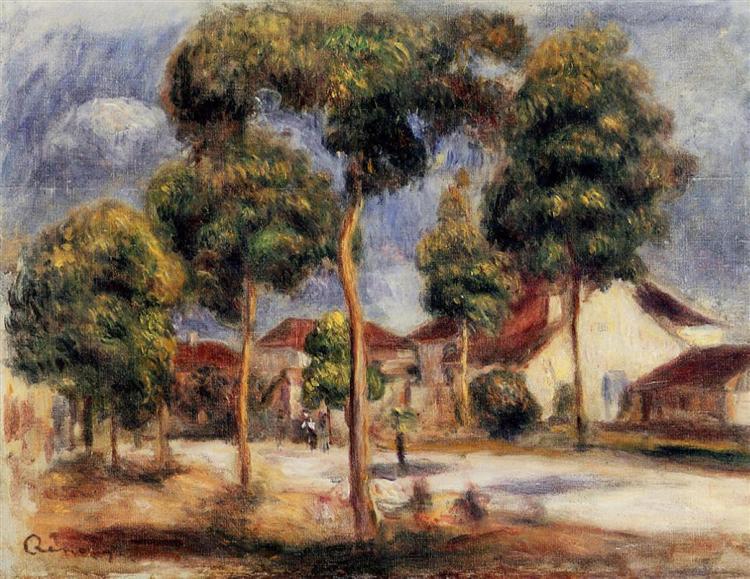 The Sunny Street, c.1900 - 雷諾瓦