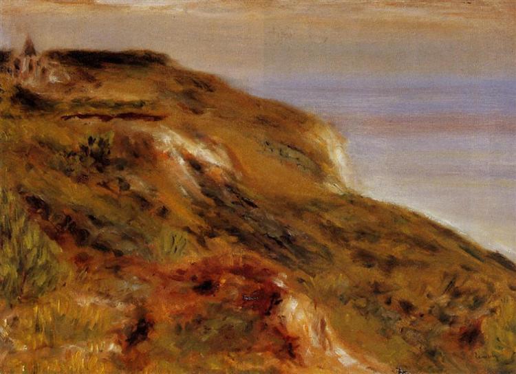 The Varangeville Church and the Cliffs, 1880 - Pierre-Auguste Renoir