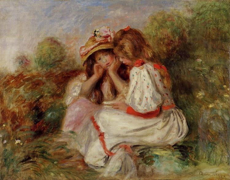 Two Little Girls, c.1890 - П'єр-Оґюст Ренуар