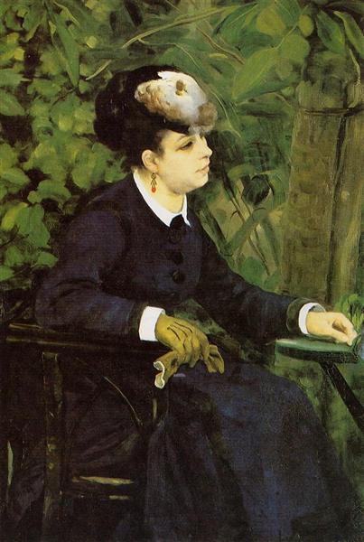 Woman in a Garden (Woman with a Seagull), 1868 - Auguste Renoir