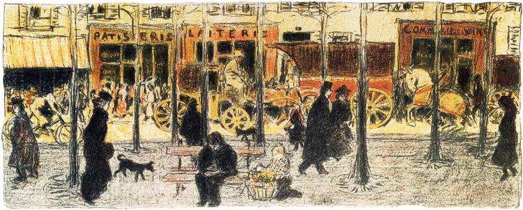 Parisian Boulevard, 1896 - 皮爾·波納爾
