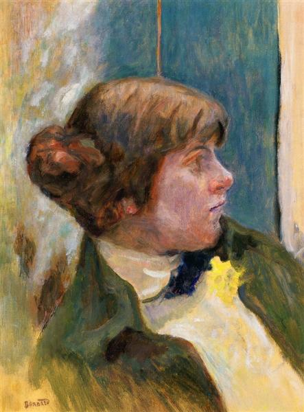 Study for Profile of a Woman in a Bow Tie, c.1906 - П'єр Боннар